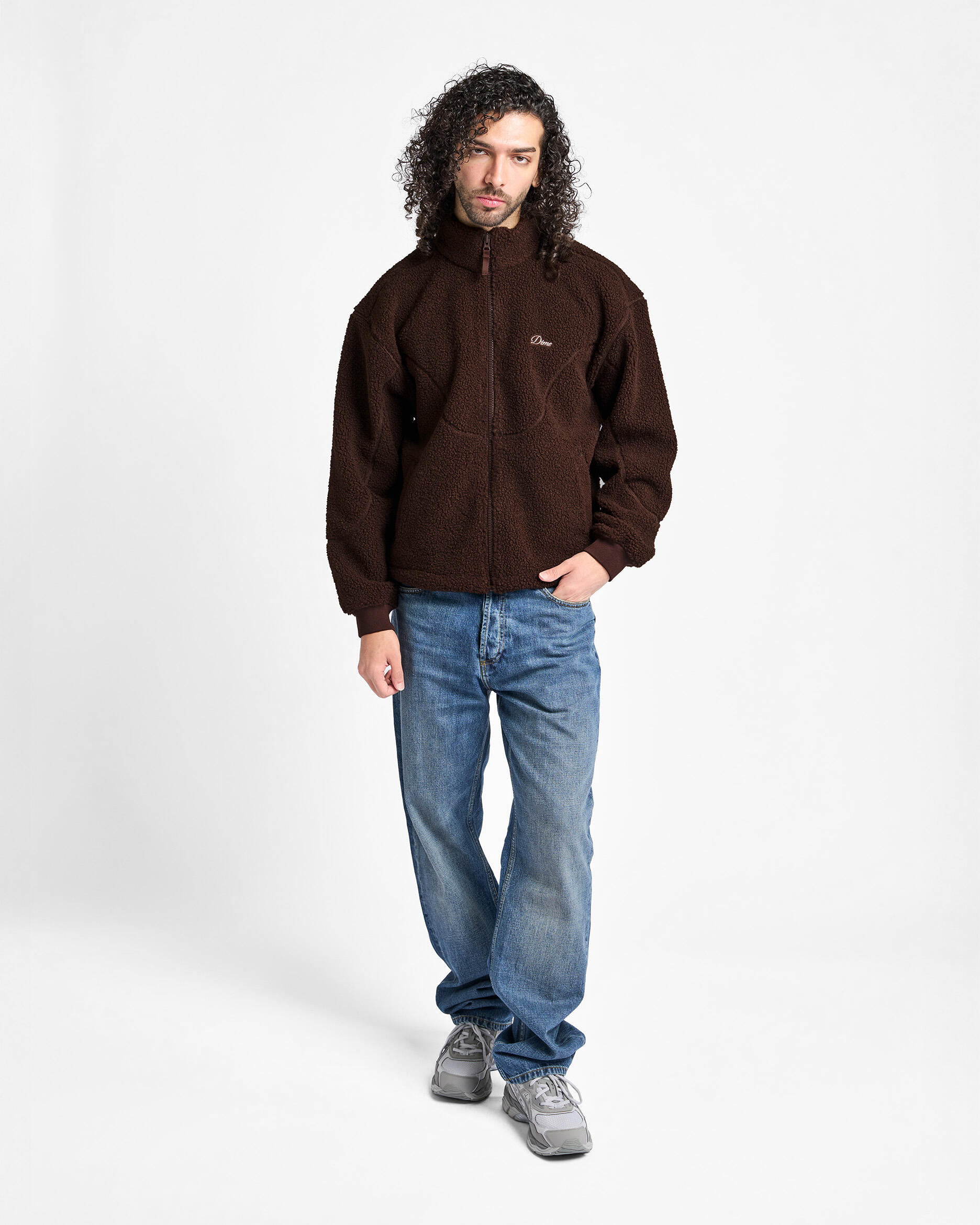 Dime Polar Fleece Sherpa Zip | DIMEHO254BRW | AFEW STORE